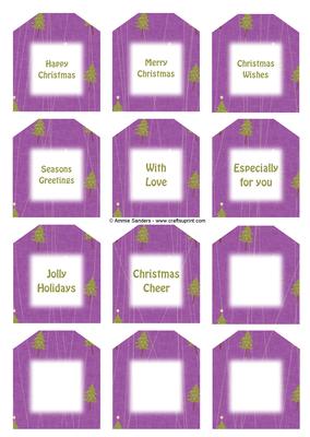 Oh Christmas Tree Sentiment Tags