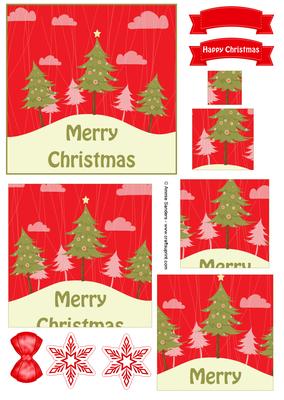 Oh Christmas Tree Pyramid Decoupage