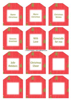 Oh Christmas Tree Sentiments Tags