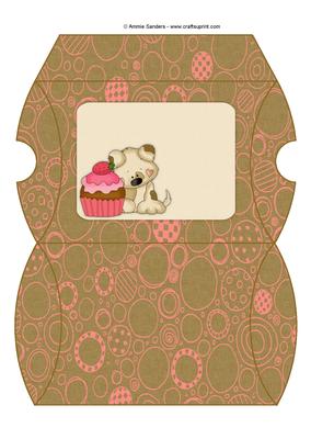 Puppy & Cupcake Pillow Box