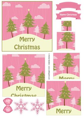 Oh Christmas Tree Pyramid Decoupage