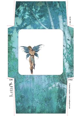 Ethereal Fairy ' Dusk ' 5x5 Envelope