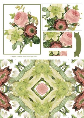 Vintage Floral Rose Quick Card