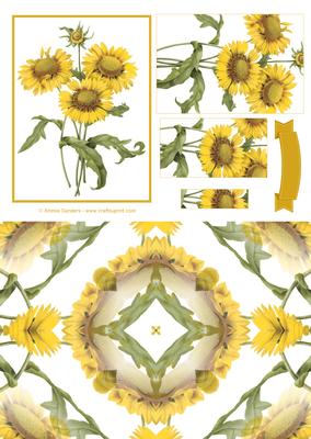Vintage Sunflowers Quick Card