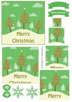 Oh Christmas Tree Pyramid Decoupage