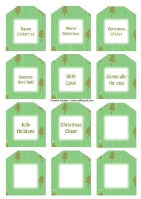 Oh Christmas Tree Sentiment Tags