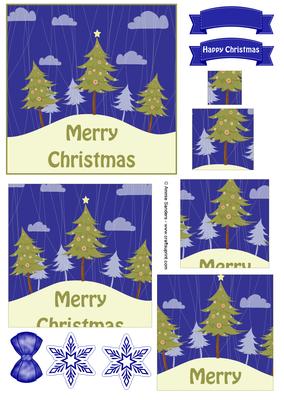 Oh Christmas Tree Pyramid Decoupage