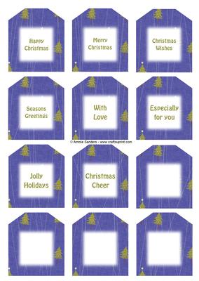 Oh Christmas Tree Sentiment Tags