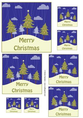 Oh Christmas Tree Assorted Size Toppers