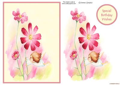Darling Little Flower Girl with Beautiful Pink Flowers