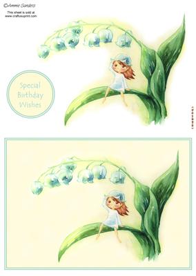 Darling Little Flower Girl Hiding in the Snowdrops