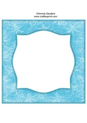 Snow Flurry 8x8 Blank Card Front - Bright Shade
