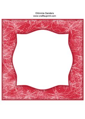 Snow Flurry 8x8 Blank Card Front - Bright Shade
