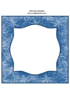Snow Flurry 8x8 Blank Card Front - Bright Shade