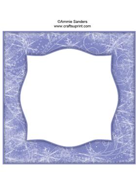 Snow Flurry 8x8 Blank Card Front - Bright Shade