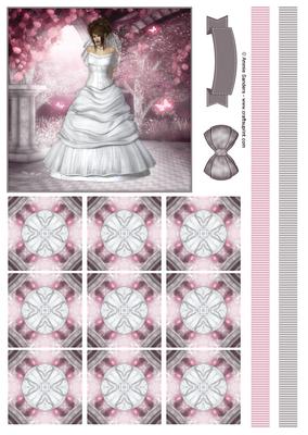 Beautiful Blushing Bride Topper & Teabag Tiles