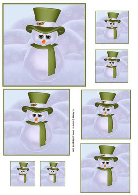 Christmas Snowman Assorted Size Toppers