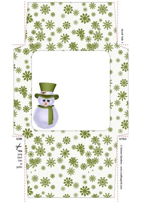 Christmas Snowman 5x5 Envelope