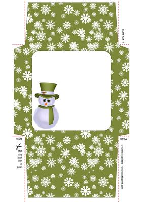 Christmas Snowman 5x5 Envelope