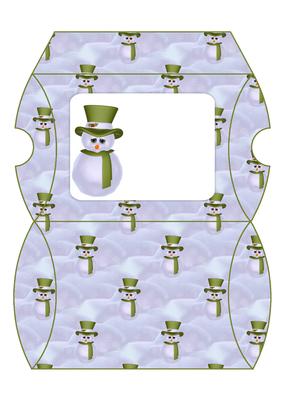 Christmas Snowman Pillow Box