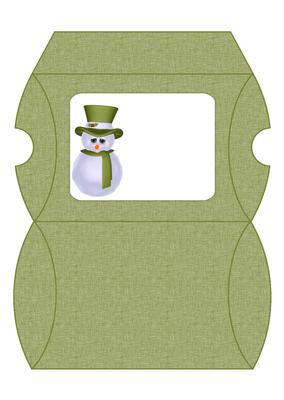 Christmas Snowman Pillow Box