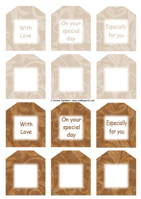 Beautiful Blushing Bride Sentiment Tags