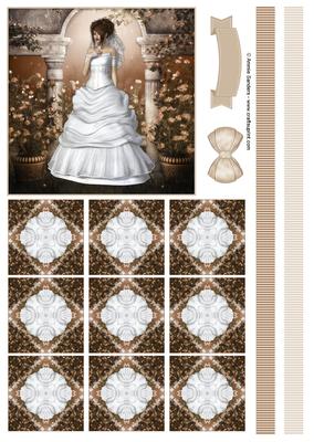 Beautiful Blushing Bride Topper & Teabag Tiles