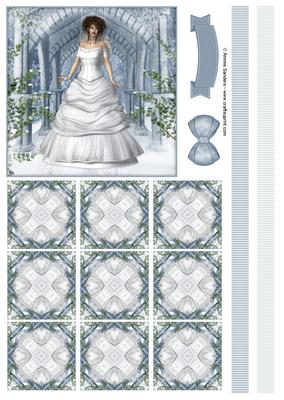 Beautiful Blushing Bride Topper & Teabag Tiles