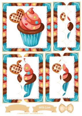 Delightful Cupcake Scallop Side Stacker