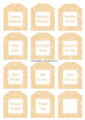 Delightful Cupcake Sentiment Tags
