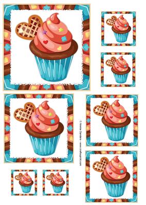 Delightful Cupcake Assorted Size Toppers
