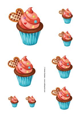 Delightful Cupcake Assorted Size Toppers