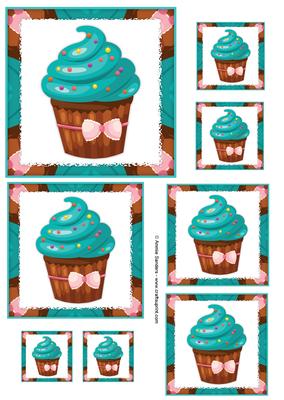 Delightful Cupcake Assorted Size Toppers