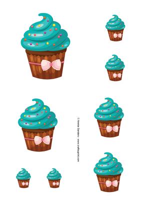 Delightful Cupcake Assorted Size Toppers