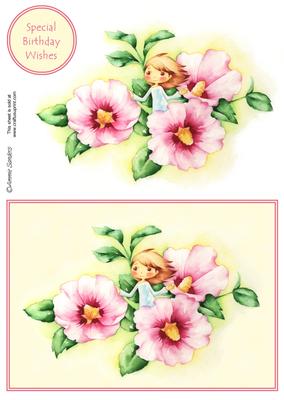 Darling Little Flower Girl with Beautiful Pink Flowers