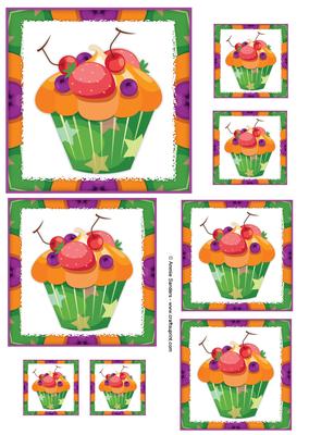 Delightful Cupcake Assorted Size Toppers