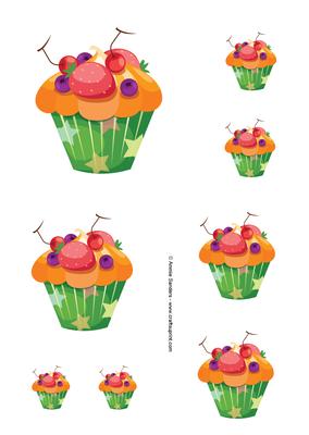 Delightful Cupcake Assorted Size Toppers