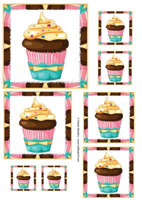 Delightful Cupcake Assorted Size Toppers