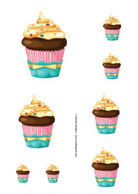 Delightful Cupcake Assorted Size Toppers