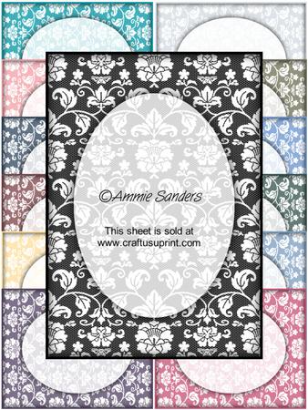 Rich Shades Fancy Lace Frame Effect Card Fronts