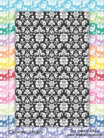 Bright Shades Fancy Lace A4 Backing Papers