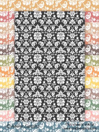 Earthy Shades Fancy Lace A4 Backing Papers