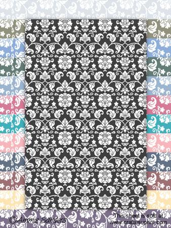 Rich Shades Fancy Lace A4 Backing Papers
