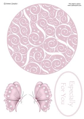 Pretty Butterfly & Sentiment Wobble Card Sheet