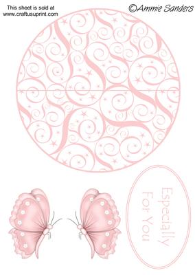 Pretty Butterfly & Sentiment Wobble Card Sheet