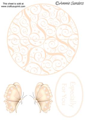 Pretty Butterfly & Sentiment Wobble Card Sheet