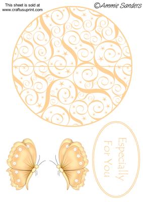 Pretty Butterfly & Sentiment Wobble Card Sheet