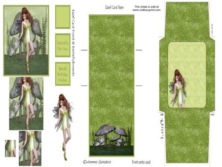 Woodland Fairy Pyramid Easel Card Kit