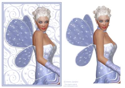 Beautiful Blue Fairy Card Front