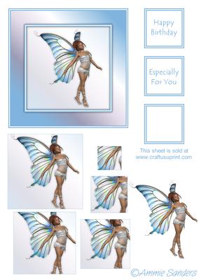 Beautiful Blue Child Fairy Pyramid